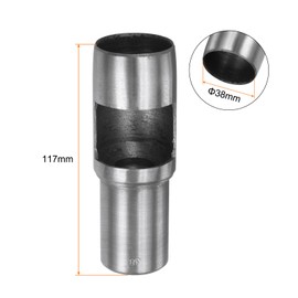 QUARKZMAN Hole Punch for Leather, 38 mm, Round Hole Tool for Belt Punch, Carbon Steel, Single Punch for Watch Straps, Cutting Leather Crafts, Rubber, Paper, Soft Material