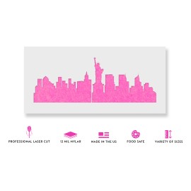 Stencil Revolution NYC Skyline Stencil - Durable & Reusable Mylar Stencils - 55"x25"