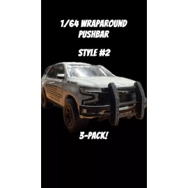Handmade 1/64 UNIVERSAL WRAPAROUND POLICE PUSHBAR MODEL CUSTOM GREENLIGHT  3-PACK STYLE 2