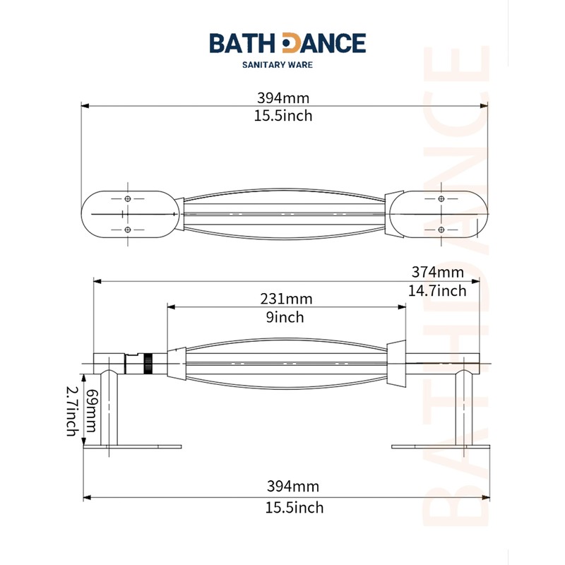 BATHDANCE Paper Towel Holder Under Cabinet, Single Hand Operable Roll