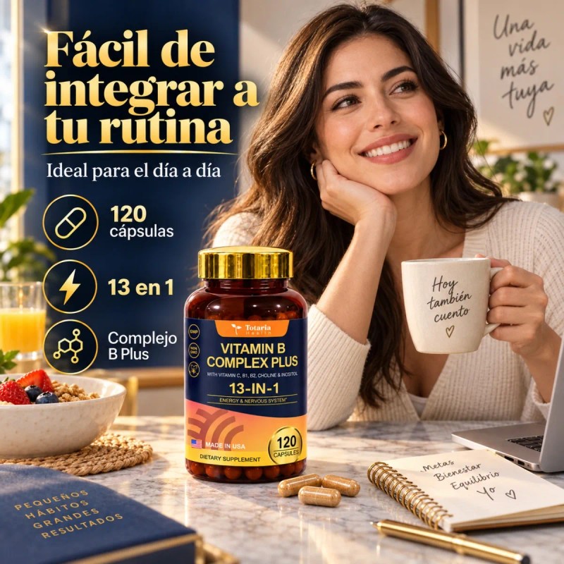 Vitaminas B1 B2 B3 B5 B6 B7 B9 B12 Complex