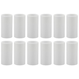 Creative Hobbies® 1.75" White Plastic Candle Covers Sleeves Chandelier Socket Covers ~ 1.75 Inch Candelabra Base | Set of 12