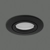 HCFEI LED Recessed Spotlight, Dimmable, Black, Swivelling, 5 W, Flat,