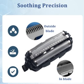 Ruixin Shaver Replacement Heads ES9013 Consists of a Outer Foil and 2 pcs Inner Blade Sets Compatible with Pana-sonis ARC3 3-Blade Shavers ES-ST2T ES-LT41 ES-LT71 ES-ST25...