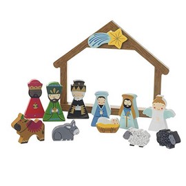 Boxed Wooden Nativity Set by heaven sends