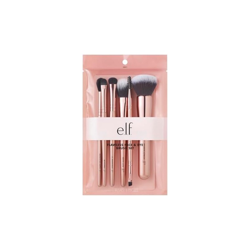 E.L.F. Kit facial impecable, colección de brochas de 6 piezas