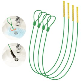 50 Inch Drain Snake Hair Clog Remover, 4 Pack Metal Drain Cleaner Tool