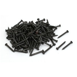 sourcingmap Hardware Nails 1-inch Length Carbon Steel Point Tip Wall Cement Nails Black 200pcs