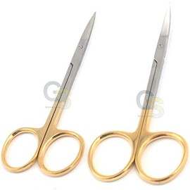 G.S 2 O.R Grade IRIS Scissors 4.5" STR+CVD German Grade Stainless Steel Instruments