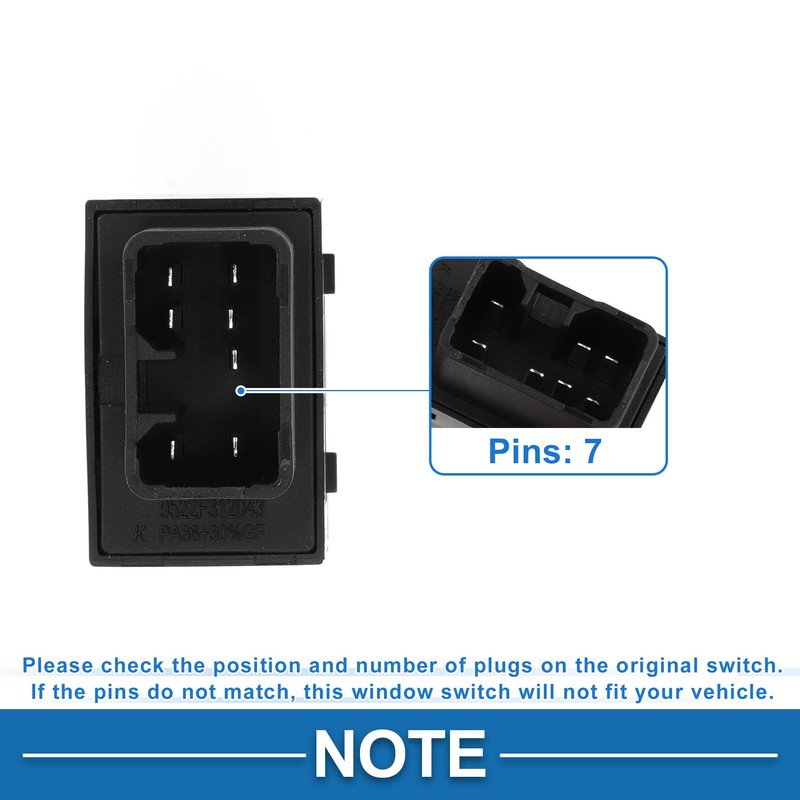 A ABSOPRO Power Window Switch Passenger Side Window Control Switch