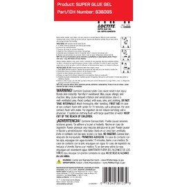 Loctite 39123 Quicktite Instant Adhesive Super Glue Gel Applicator - 4 g