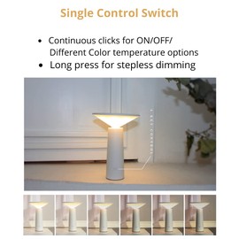 Vortex LS-8925 Mini I LAMP Creative Nordic Style USB Charging Learning Touch Switch Eye Protection Student Dormitory Rechargeable Dimmable Night Light I LED Desk Lamp