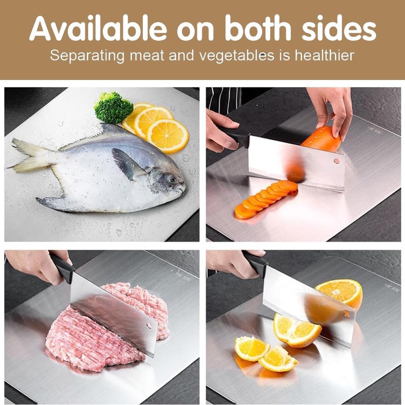 Titanium Cutting Boards - 100% Pure Titanium Double Sided Food-Grade