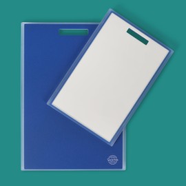 Sur La Table Kitchen Essentials 2 Piece (17" x 12" & 13" x 9") Cutting Board Set - Blue