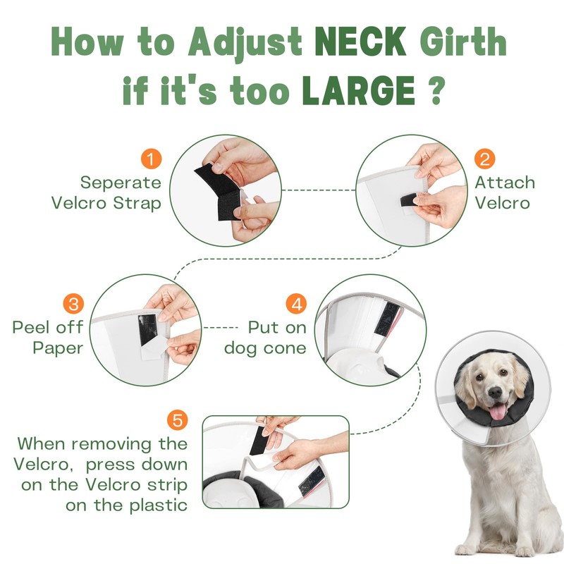 Joypig Dog Cone Collar to Stop Licking with Soft Liner,