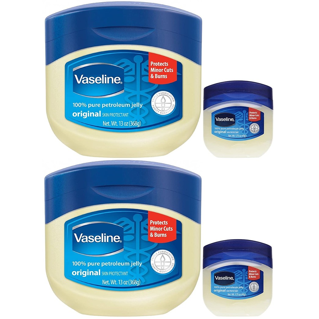 Vaseline 100% Pure Petroleum Jelly, 13 Ounce [With Bonus 1.75 Ounce] (Pack of 2)