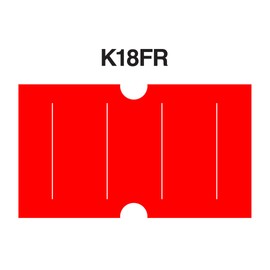 Fluorescent Red Labels to fit Avery Dennison®/ Sato® M1 "Mighty One" Price Guns 16 Pack (Free Ink roll Included)