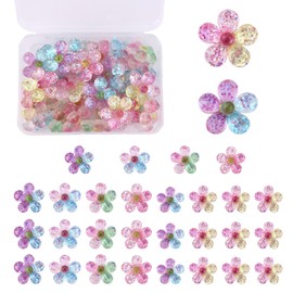 30pcs Flower Push Pins, 0.98in Colorful Resin Decorative Pushpins Cute Floral Thumb Tacks for Photos Cork Board Bulletin Board Wall Map Home Office Decorations