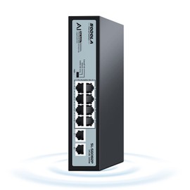 SODOLA 8 Port Gigabit PoE Switch,2 Gigabit Uplinks,120W 48V Built-in Power,802.3af/at,Plug & Play Unmanaged PoE Network Switch