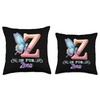 Z Is For Zena Girly Butterfly And Flower Initial Name
