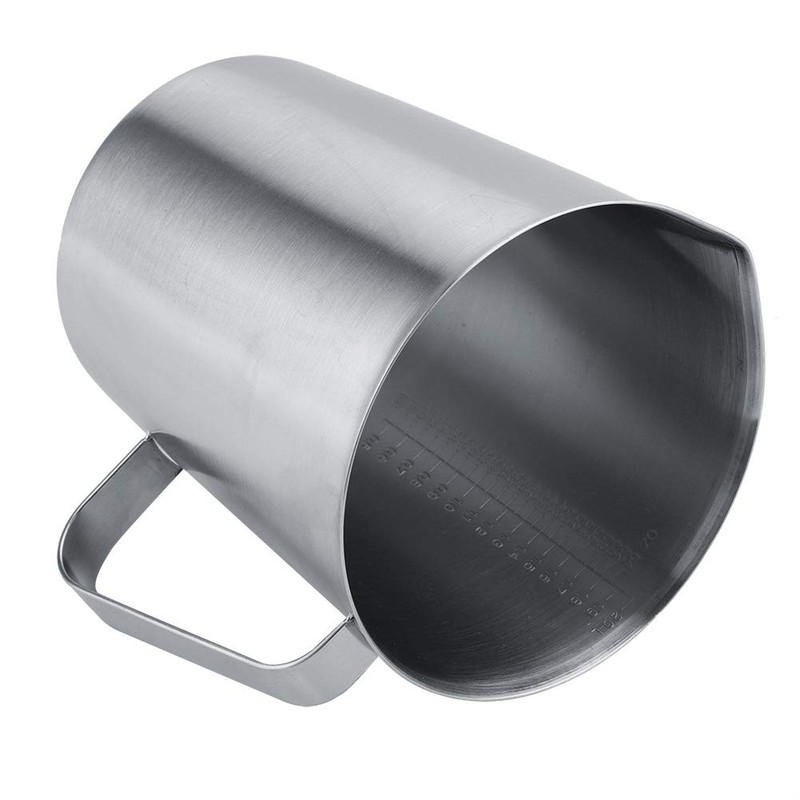 Frothing Cup, 2000ML 64OZ Measuring Cup, 304 Stainless Steel Graduated