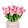 Relaxdays Artificial Tulips 24 Artificial Flowers Like Real Decorative Artificial