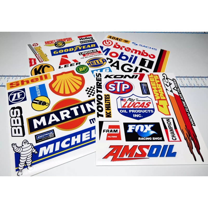 Autobahn Signs Motorsport Decal Set - Nascar - 4x4 -