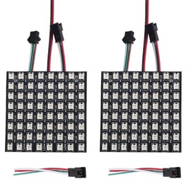 GERUI WS2812 RGB 8x8 LED Panel ECO 64Pixels LEDMatrix Flexible Module 5050SMD IC Controls Image Video Text Display Single Addressable Full Colour Functions with DC5V Compatible with Raspberry Pi