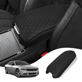 Rilsen Car Center Console Cover Armrest Cover for Dodge Charger 2011-2024 Center Console Pad Interior Accessories Car Armrest Seat Box Cover Protector