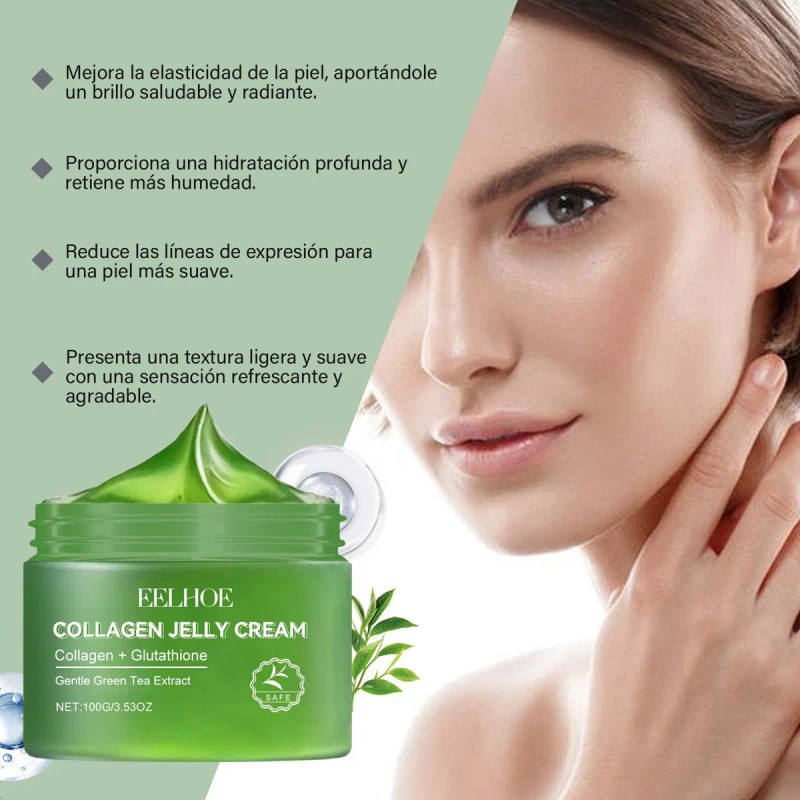 Crema Facial Hidratante Mopoyat Colágeno Verde Piel Seca 100g