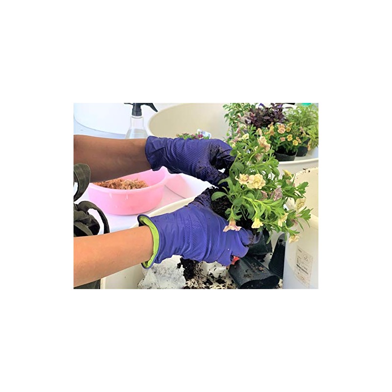 Hawken SB-050 Nitrile Farming Thin Gloves, Harvest Biyori, Blue, M,