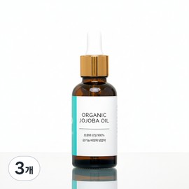 Langfang Organic Jojoba Oil 100% unrefined cold pressed 1+1+1, 3 pieces, 30ml / 랑팡 유기농 호호바오일 100% 비정제 냉압착 1+1+1, 3개, 30ml