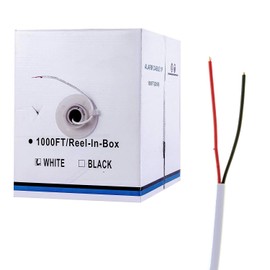 Five Star Cable 22AWG 2 Conductors 1000 Ft Alarm Wire 22/2 22-2 Security Cable Alarm Bulk Cable White