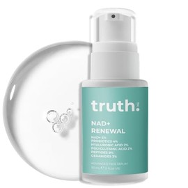truth 진실 NAD+ Renewal Advanced Face Serum 30ml – NAD+ 5%, Probiotics, Hyaluronic Acid, Polyglutamic Acid, Peptides – Korean Anti-Aging & Skin Barrier 