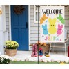 Easter Decor Double Sided Welcome Easter Bunny Garden Flag 12x18