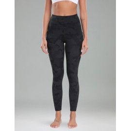 Colorfulkoala Women's Dreamlux Workout Leggings with Pockets High Waisted 25" Inseam 7/8 Length Yoga Pants (M, Grey Camouflage)