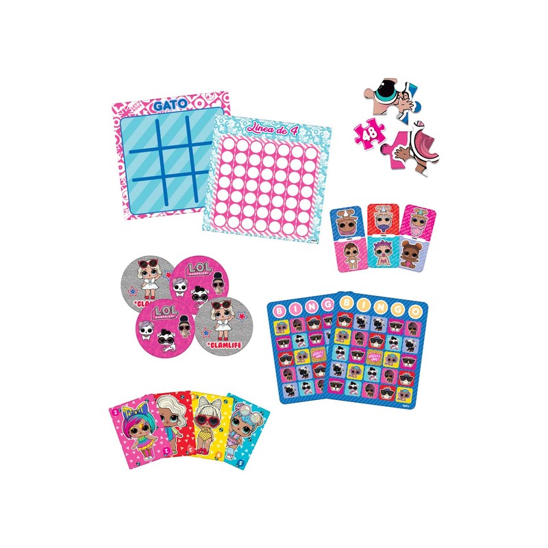 Novelty Corp JCA-2804 Set de Juegos 7 en 1 LOL