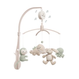 Baby's Only - Musical Mobile Baby Animals - Cot mobiles for Babies - Baby Crib Mobile - Playpen Mobile - Mobile Baby with Music - for Boys and Girls - Laurel Green/Warm Linen