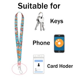 Soccer Lanyard for Keys, Football Neck Lanyard Strap for ID Badge Holder Work ID Card Holder, Men Boys Nurse Teacher Student Kids Office