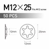 FOMGIIN Pack of 50 M12 Starlock Washers, Circlips Clamping Discs