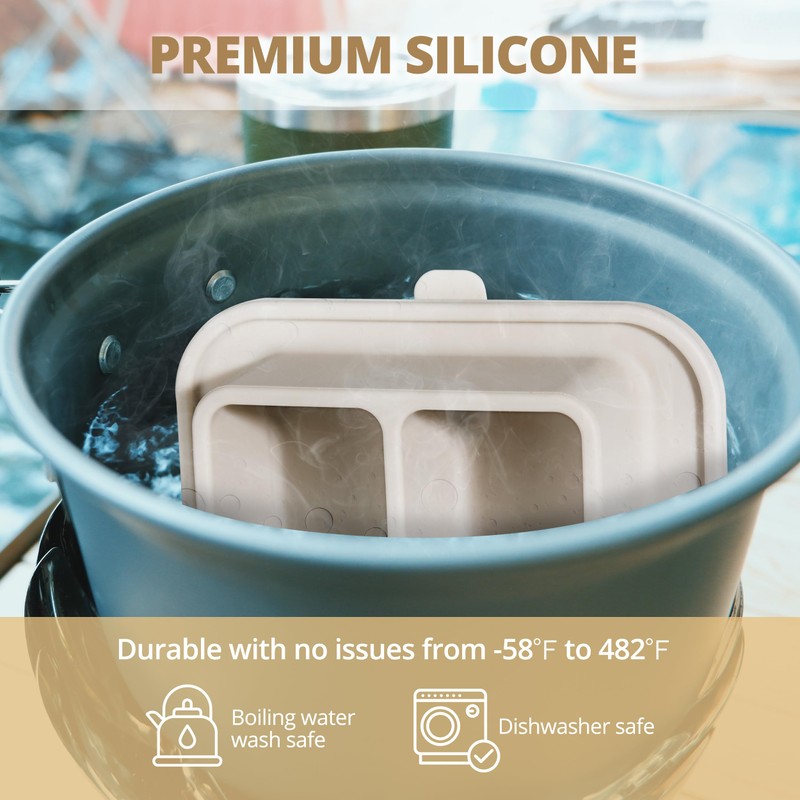 ONUCP Silicone Suction Toothbrush Holder - 2 Slots | Wall-Mounted,