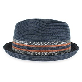 Belfry - Sombrero de paja de verano para hombre y mujer, color azul y negro, Dax Blknavy Cover case Azul, XX-Large