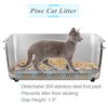 Sorstrem Stainless Steel Cat Sifting Litter Box for Pine Pellets