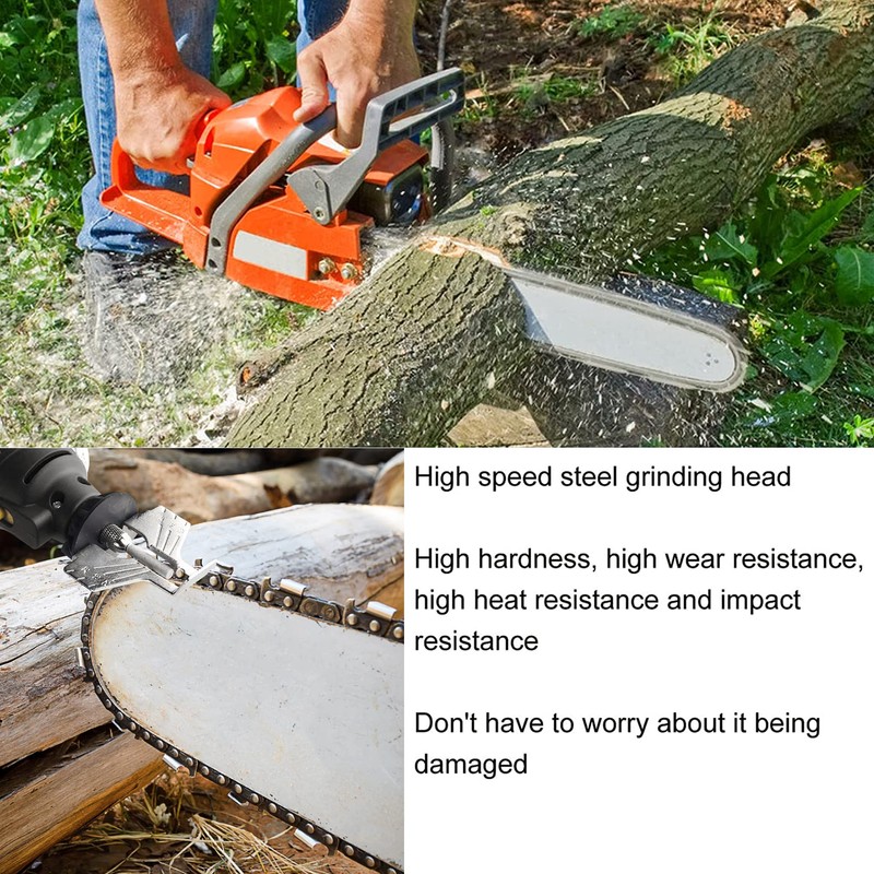 20Pc Chainsaw Sharpening Kit Diamond Burr Files Angle Guide for