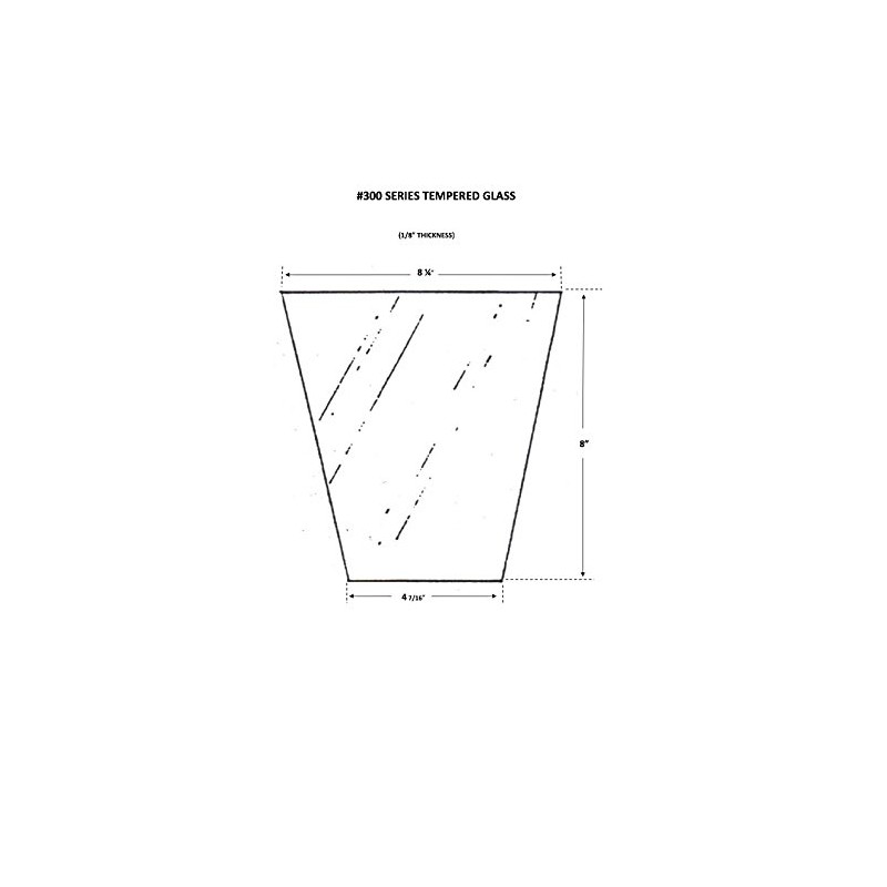 American Mantle Tempered Glass Panes for Outdoor Gaslights (Tempered Glass