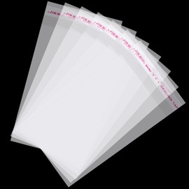 Aubeco 100pcs 4x6 inch Self Sealing Cellophane Bags, Small Treat Bags, Clear Resealable Cello Bags, Cellophane Bags for Cookie Packaging