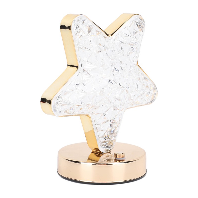 Star Bedside Table Lamp Cordless Rechargeable 3 Color Stepless Dimmable