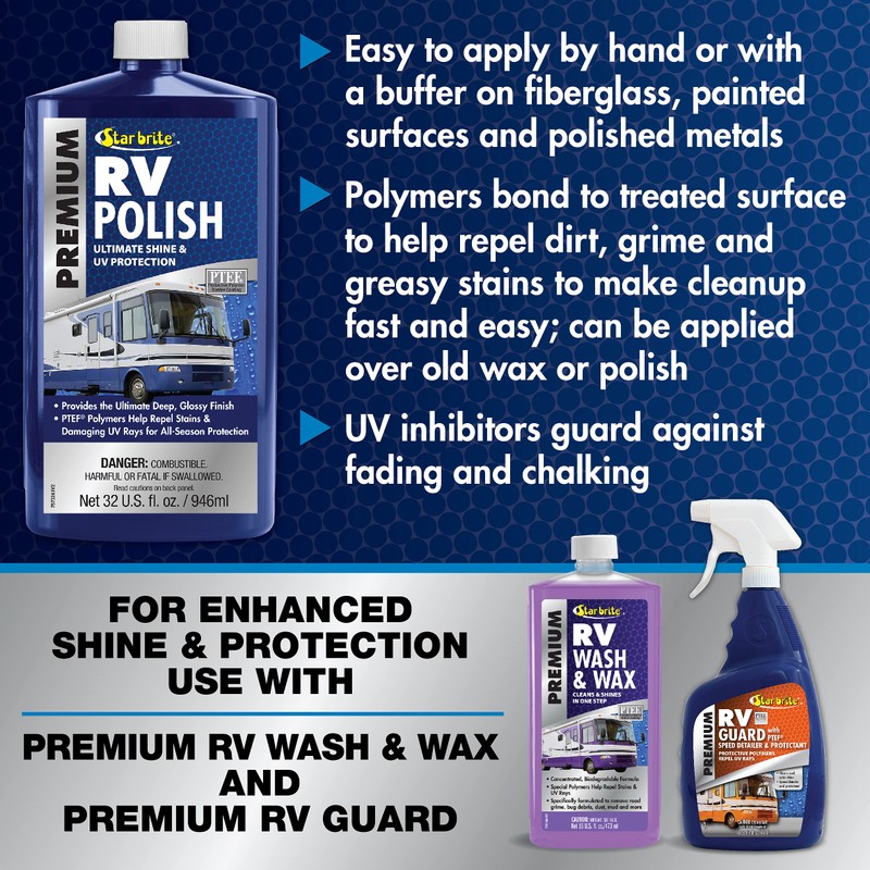 STAR BRITE Premium RV Polish - Ultimate Protection for Fiberglass,