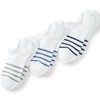 Lands' End Men's No Show Socks 3 Pack SM Stripe