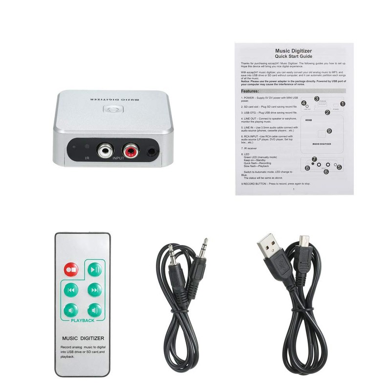 Docooler Music Digitizer Music Player Record Analog Music in SD